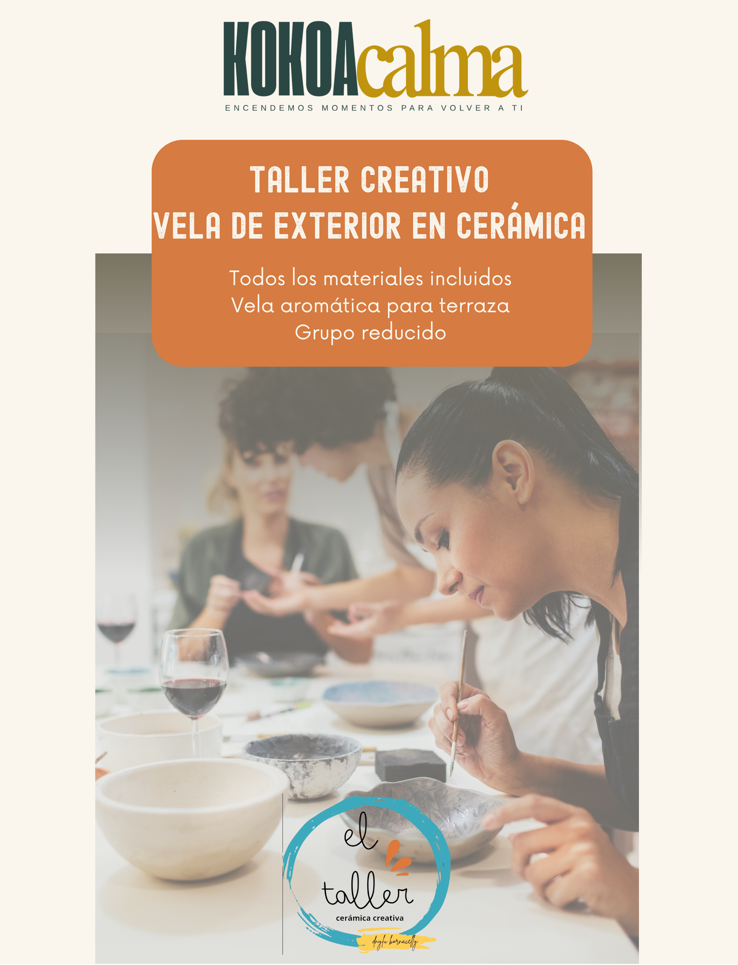 Taller creativo | Vela de exterior en cerámica | HUELVA viernes 12 y 26 de junio (2 días, leer descripción)