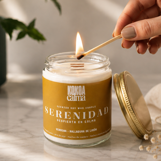 Vela de soja Serenidad · Colección Calma Kokoa Calma