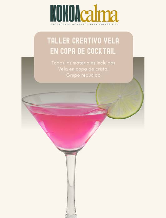 Taller Creativo | Vela  en copa de cocktail | LA MONACILLA Lunes 6 de julio