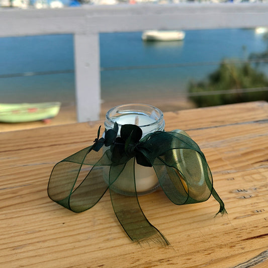 Mini vela en tarro de mermelada