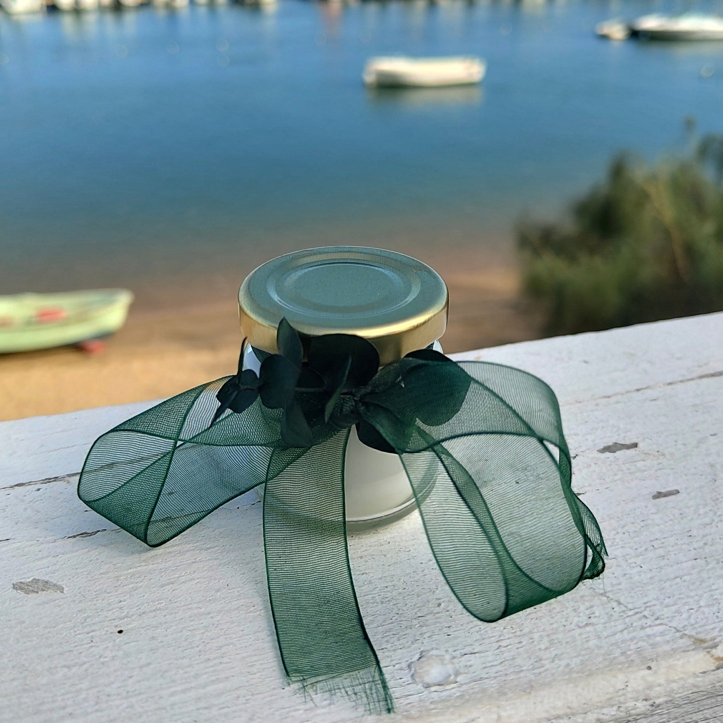 Mini vela en tarro de mermelada