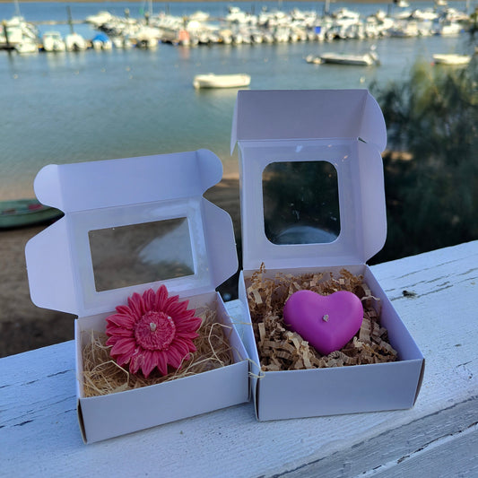 Vela corazón/flor