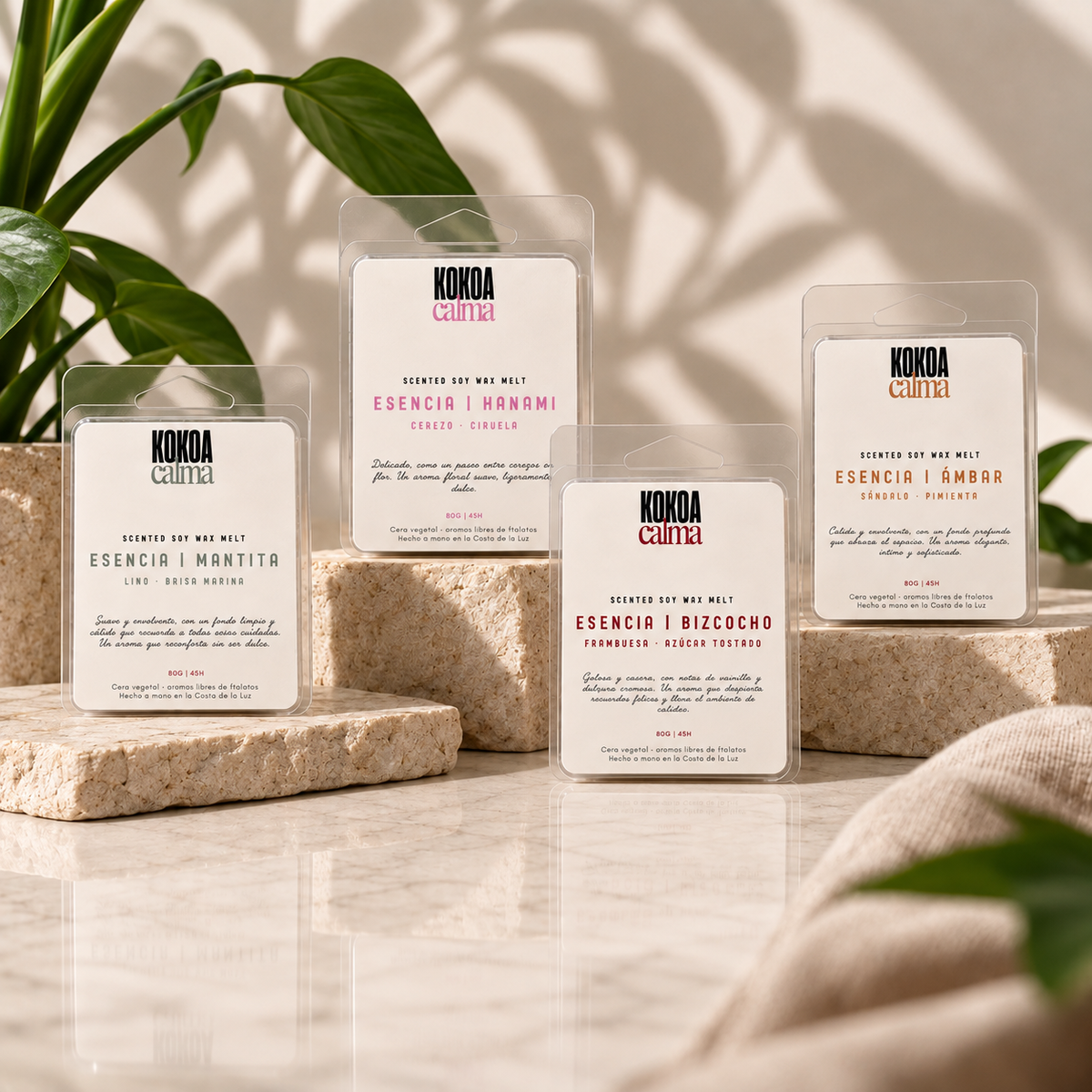 Pack 4 Wax Melts · Colección Esencia