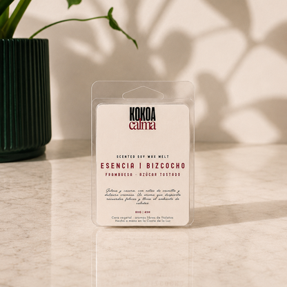 Wax Melt aroma Bizcocho · Colección Esencia Kokoa Calma