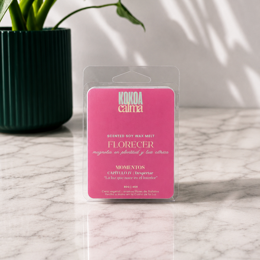 Wax Melt aroma Florecer · Colección Momentos Kokoa Calma